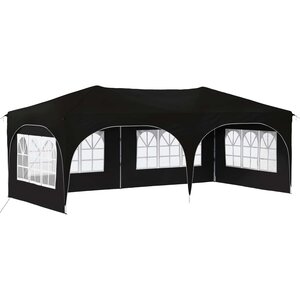 vidaXL Tente de fête pop-up 575 x 288 x 245 cm Noir Tissu Oxford