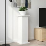 vidaXL Support de Plante Blanc brillant 30 5 x 30 x 80 5 cm