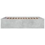 vidaXL Cadre de lit sans matelas gris béton 160x200 cm