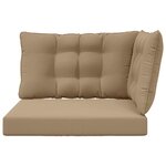 vidaXL Coussin de canapé d'extérieur 3 Pièces Taupe Polyester