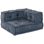 vidaXL Coussin 3 Pièces Bleu 70 x 70 x 54 cm Polyester
