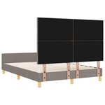 vidaXL Cadre de lit avec tête de lit Taupe 140 x 200 cm tissu