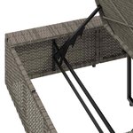 vidaXL Transat avec coussin flottant gris résine tressée