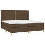vidaXL Sommier à lattes de lit avec matelas Marron foncé 200x200 cm
