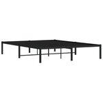 vidaXL Cadre de lit métal sans matelas noir 150x200 cm