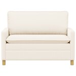 vidaXL Canapé Crème 126 x 81 x 87 5 cm Tissu