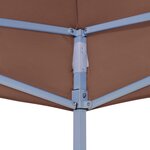 vidaXL Toit de tente de réception 3x3 m Marron 270 g/m²