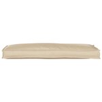 vidaXL Coussin de palette pour banc beige 110x40x8 cm toile Oxford