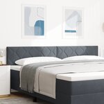 vidaXL Tête de lit avec un look à blocs de diamant en gris foncé  200 cm  en velours