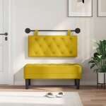 vidaXL Tête de lit suspendue Jaune Velours