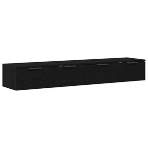vidaXL Meuble mural 2 Pièces Chêne noir 68 x 30 x 20 cm Bois d'ingénierie