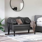 vidaXL Banc Chesterfield Noir 120 5 x 65 x 75 cm Cuir synthétique