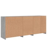 vidaXL Buffet avec lumières LED sonoma gris 181 5x37x67 cm