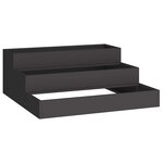 vidaXL Cache-pot de jardin Noir 90 x 90 x 35 cm Acier laminé à froid