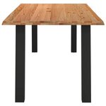 vidaXL Table à manger marron clair bois de chêne massif rectangulaire
