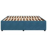 vidaXL Cadre de lit sans matelas bleu 200x200 cm velours