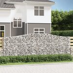 vidaXL Paniers à gabions arqués 7 Pièces 400x30x140/160 cm Fer galvanisé