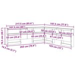 vidaXL Tête de lit de rangement Chêne fumé 180 cm Bois d'ingénierie