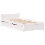 vidaXL Cadre de lit sans matelas blanc 90x190 cm bois de pin massif