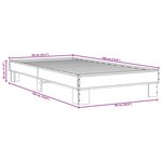 vidaXL Cadre de lit sans matelas sonoma gris 90x190 cm