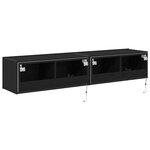 vidaXL Meuble TV mural Chêne noir 80 x 35 x 31 cm Bois d'ingénierie