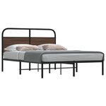 vidaXL Cadre de lit sans matelas 120x200 cm chêne marron