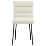 vidaXL Chaises à manger lot de 2 Crème Velours