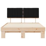 vidaXL Cadre de lit avec tête de lit rembourrée Noir 140 x 200 cm