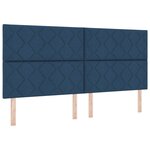 vidaXL Tête de lit LED Bleu 200 cm tissu