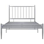 vidaXL Cadre de lit sans matelas gris métal 100x200 cm
