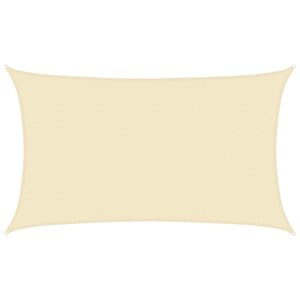 vidaXL Voile d'ombrage 160 g/m² Crème 5x8 m PEHD