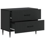 vidaXL Cabinet de chevet Noir 62 x 34 5 x 47 5 cm Bois d'ingénierie