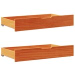 vidaXL Cadre de lit sans matelas cire marron 140x190cm bois pin massif