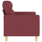 vidaXL Canapé à 2 places Rouge bordeaux 120 cm Tissu