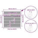 vidaXL Store zèbre marron 120x100cm largeur du tissu 115 9cm polyester