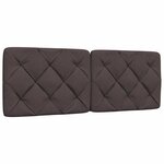 vidaXL Cadre de lit avec LED sans matelas marron foncé 120x200cm tissu