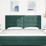 vidaXL Tête de lit avec des lumières à LED Réglable Vert 90 cm Velours