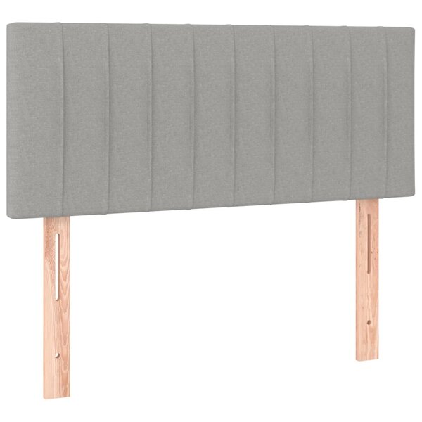 vidaXL Tête de lit Gris clair 100x5x78/88 cm Tissu