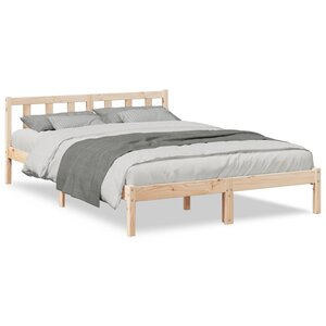 vidaXL Cadre de lit extra long sans matelas 160x220 cm bois massif pin
