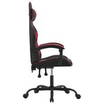 vidaXL Chaise de jeu Noir et rouge bordeaux Similicuir