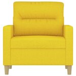 vidaXL Fauteuil Jaune clair 60 cm Tissu