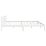 vidaXL Cadre de lit sans matelas blanc bois massif 200x200 cm