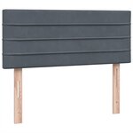 vidaXL Sommier à lattes de lit et matelas et LED gris foncé 120x210cm velours