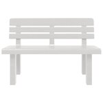 vidaXL Banc de jardin blanc 110x52x71 cm polypropylène