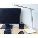 Lampe de bureau LED JAZZ blanc / gris métallique UNILUX