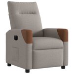 vidaXL Fauteuil inclinable électrique Taupe Tissu