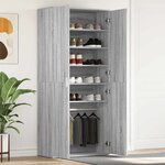 vidaXL Cabinet à chaussures avec étagère Gris Sonoma 80 x 39 x 178 cm