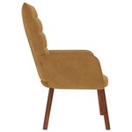 vidaXL Chaise de relaxation Marron Velours