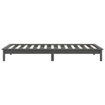 vidaXL Cadre de lit sans matelas gris 100x200 cm bois massif