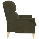 vidaXL Fauteuil Contemporain Vert armée Tissu  Bois Moyen Ergonomique